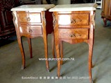 19th C French mahogany wood inlaid night stand
