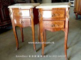 19th C French mahogany wood inlaid night stand